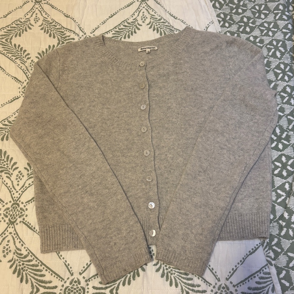 Clara Cashmere Crew Cardigan